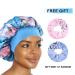 COOLCHI 3 Pack Satin Silk Bonnet Sleep Caps for Women - Blue, White, Purple | Elastic Band Night Sleeping Head Cover for Long Braids, Curly Natural Hair - Buy Online on GoSupps.com