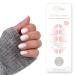 Fairy nail uv nail foils baby boomer self -adhesive gel foils half hardened 20 pieces nailwraps nail polish strips to stick (baby boomer altrosa)