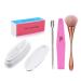 Dipping Powder Tool Kit-Mit French Nail Dipping Powder Container Tray Nail Dust brush Nail files Buffer block and nails Dip Powder Nail Art