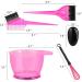 Professional Hair Coloring Dyeing Kit for Salon & Home - 10 Pcs Pink Set with Mixing Bowl, Brush, Ear Caps, Dye Mixer - Buy Online on GoSupps.com