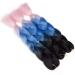 Buy Tess Braids Extensions - 60cm Jumbo Kanekalon Hair Braids (3 Pack: Black/Blue/Pink) for Box Braids - 100g Bundles - Ombre Hair Extensions - Buy Online on GoSupps.com