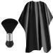 Barber Cape Neck Duster Brush Professional Salon Cape Hair Cutting Cape for Men Waterproof Cape Hair Cutting Accessories Black