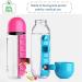 Portable Water Bottle with Pill Holder - 20oz (Black) | Weekly Day Marker Reminder for Travel, Office, Outdoor - Buy Online on GoSupps.com