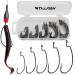 THKFISH 50STK/100STK/BOX OFFSET WORK HAKE FIGHT HOKE SET dropshot hook set rubber fish jigs fishing kit # 2 # 1 1/0 2/0 3/0 Five Gr ns-50stk B-EWG-offset Wurmhaken