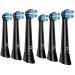 Callysonic upright toothbrushes compatible with brown oral b io 3 4 5 6 7 8 9 10 Series electric toothbrushes toothbrush attachment for gentle cleaning teeth 6 pieces of brush head black black 6 pieces (1 Pack)