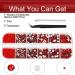 4200 Pcs Red Rhinestones Nail Gems | Siam Red Flatback Stones | Assorted Sizes SS6-SS20 | Non-Hotfix Ruby Red Crystals | For Nail Art, Makeup, Crafts - K9 Glass - Buy Online on GoSupps.com