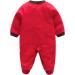 JiAmy Newborn Baby Romper Cotton Footie Long Sleeve Sleepsuit Pajamas Dog 0-3 Months - Buy Online on GoSupps.com