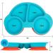 Qshare Toddler Plates - BPA-Free, Portable & Strong Suction | Dishwasher & Microwave Safe Silicone Placemat - 1CarBlue - Buy Online on GoSupps.com