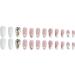 French Tip Press on Nails - Long Press On Nails with Nail Tips Love heart nail glitter rhinestones chain Fake Nails press on nails Acrylic False Nails Cute Artificial Nails - Buy Online on GoSupps.com