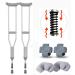 Crutches for Adults Underarm Underarm Crutches for Adjustable Underarm Adult Crutches with Damping Spring Height Adjustable Heavy Duty Avoid Armpit Swelling Pain 2X Crutches Ti Lucky Star