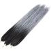24" Inch/60CM Crochet Twist Kinky Curly Hair Extensions Synthetic Weave Hair Ombre Braiding Hair Heat Resistant For Women Ladies - Black & Silver Grey - Buy Online on GoSupps.com