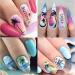 Seaside Series Nail Art Stickers - Green Coconut Palm Beach Design - Summer Holiday Decorations - DIY Nail Art Supplies - Buy Online on GoSupps.com