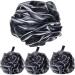 Voitead Shower Loofah Bath Sponge - 4 Pack Large Soft Nylon Mesh Puff Loofah Shower Exfoliating Scrubber Pouf Full Cleanse Beauty Bathing Accessories (Black and White)