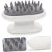Combined Shampoo Bush & Rubber Scalp Massager | Shower Head Massager for Hair Washing & Scalp Peeling - Buy Online on GoSupps.com