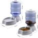 Zcaukya Automatic Cat Feeder & Water Dispenser Set - 1 Gal x 2 Gravity Dog Water Fountain & Pet Food Feeder (Grey) - Buy Online on GoSupps.com