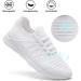 Buy ZDFQLGV Women's White Sports Shoes - Comfortable Slip-On Tennis Running & Hiking Footwear | Light & Breathable Fitness Shoes - EU 38 - Buy Online on GoSupps.com