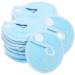 Artibetter Feeding Tube Accessories 28Pcs G Shape Pads Absorbent Cotton Pads for Feeding Support Peg Tube Supplies Sky-blue