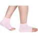 Soft Ventilate Gel Heel Socks for Dry Hard Cracked Skin - 3 Pairs (Pink Turquoise Grey) - Buy Online on GoSupps.com