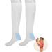 Compression Stockings for Varicose Veins Relief - Open Toe Thigh High Unisex White (M) - Prevent Leg Swelling - Buy Online on GoSupps.com