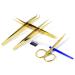 ProMaxCare Gold Professional Quality Eye Lash Extension 5 PCs Tweezers Sets-The Complete kit for Eyelash Tweezers Include Straight and Curved Tested Tweezers Comes in Black Zipper safety Leather Case-80-2023