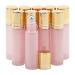 Rowiz 10pcs Essential Oils Roll on Bottles 10ml Refillable Empty Glass Rollerball Bottles with Golden Cap Perfect for Homemade Perfume Fragrance Aromatherapy Oils Pearly Pink