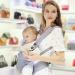 Newborn Baby Carrier Sling | Ergonomic 4-in-1 Design | 3-48 Months | Grey - Buy Online on GoSupps.com