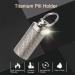 Buy Titanium Mini Pill Box - Waterproof & Lightweight Pill Case Holder for Travel | Small Silver Pill Organizer (1.38 x 0.55) - 1 Pack - Buy Online on GoSupps.com