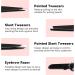 FACEMADE 3-Piece Tweezers Set for Women and Men - Stainless Steel Eyebrow Tweezers, Scissors, and Razor for Facial Hair Removal - Buy Online on GoSupps.com
