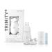 NuFACE TRINITY+ Microcurrent Facial Device + Effective Lip & Eye Attachment - FDA Cleared Skin Tightening & Face Toning Device for Targeted Treatment + Microcurrent Gel Activator, Silk Crème & Brush