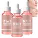 S rum visage anti- ge 5-en-1 la vitamine C s rum visage claircissant hydratant et raffermissant r duit les ridules les rides et les taches brunes hydrate en douceur pour lisser et (3PCS)