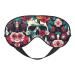 Flowers Skull Ornamental Print Unisex Sleeping Eye Mask Soft Comfortable Light-Blocking Eye Mask Black