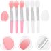 DOITOOL 2 Sets Lip Stick Dust Cover Make up Kit Lip Makeup Stick Lipstick Brush Convenient Silicone Lip Mask Brush Lady Tools Makeup Tool Silica Gel Miss Brush Tool To Sleep - Buy Online on GoSupps.com