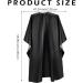 Waterproof Barber Cape Set with Snap Closure - 12 Pcs Hair Cutting Capes for Salon, Men, Women, Kids - Black, 59 x 47 Inch - Buy Online on GoSupps.com