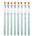 Mwoot 8-piece nail brush set gel nail art pen liner nail polish nail design kit nail art brush gradient nail art brush (green)