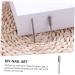 POPETPOP 1pc Tungsten Steel Grinding Head Acrylic Nails Drill Bit Ceramic Nail File Nail File Drill Bit Nail Art Head Photocard Holder Keychain Softball Hair Bows Manicure 4x0.5cm Silver - Buy Online on GoSupps.com