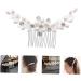 Ipetboom Rhinestone Bridal Comb Hair Comb Bridal Headpiece Crystal Headpiece Crystal Headdress Hair Pearls Bridal Pearl Headwear Honey Brows Hair Accessories Rhinestones Bride Abs - Buy Online on GoSupps.com