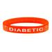 Diabetic ID Bracelet Wristband - Orange - 8 Inches - Standard 8 Inches - Standard Orange