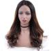 Ombre Lace Front Human Hair Wigs for Black Women - Wavy Brazilian Virgin Hair 18 Inch Long Body Wave Wig with Baby Hair - Buy Online on GoSupps.com