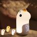 Woukksy children alarm clock with light children's alarm clock with cute unicorn light alarm clock snooze function rechargeable night light dimmable touch control gift for children girls - blue