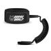 WAVEWOLF Alpha Bite Swift Release Wrist Surf Leash for Bodyboard - 3ft Ultra-Strong Coiled Surfboard Leash with Adjustable Comfy Strap Suitable for All Wrist Sizes Black 3ft