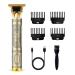 Cordless Hair & Beard Trimmer with 4 Guide Combs,Rechargeable T-Blade Hair Edgers Hair Clippers for Zero Gapped Haircut,Professional Electric Hair Trimmer Gifts for Men & Fathers Day(Bronze) Cinnamon