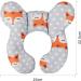 Baby Car Seat Travel Neck Pillow - Cute Fox Design | Infant Head Support Cushion for Pushchair, Stroller, Car Seat | Soft U-shaped Neck Rest Protector - Buy Online on GoSupps.com