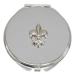 Fleur-De-Lis Compact Mirror Handbag Gift With Free Engraving 466