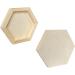 6 Pack 6'' x 7'' Unfinished Wooden Hexagon Painting Panels for Crafts - Blank Wood Canvas Panels for Pouring Art - Buy Online on GoSupps.com