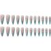 JUSTOTRY 24 Pcs Flower Stiletto Fake Nails Long Green French Press on Nails | Almond Stick on Nails for Women | Acrylic Extra Long False Nails with Glue for Nail Art - Buy Online on GoSupps.com