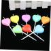 HOMSFOU 10pcs Decorative Candles Birthday Cake Candle Cake Toppers Heart-Shape Cake Candles Cake Decoration Cute Party Supplies As Shown medium - Buy Online on GoSupps.com