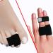 Reppkyh 20-Piece Fabric Broken Toe Wraps - Hammer Toe Straightener Splints - Cushioned Black Bandages for Friction Protection and Healing - Buy Online on GoSupps.com