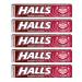 Halls Cherry Menthol Action Sugar Free Cough Sweets 32g (Pack of 5 Bars) Soothing Sore Throat Relief