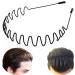 bodbop Metal Hair Band for Men Headband Mens Hair Bands Unisex Fashion Headbands Sports Hairband Head Band Hair Hoop for Women With Non Slip Wavy Teeth  Black