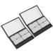 Mikikit Palette de Maquillage Vide Magn tique Noire 8 Compartiments avec 8 Plateaux en Aluminium Rechargeable Compacte et L g re pour Fards Paupi res Blush et Gloss Voyage